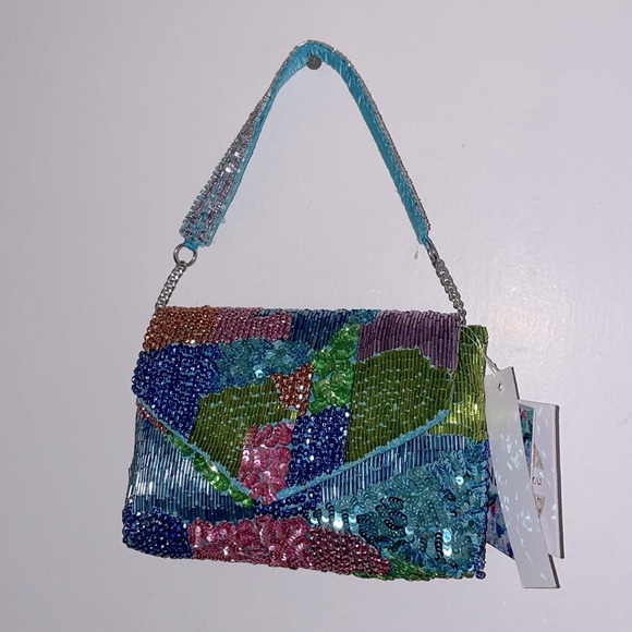 NWT Beaded Viral Evening Bag - Picture 1 of 4